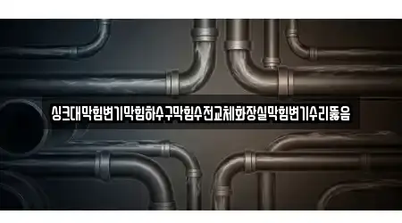 싱크대막힘변기막힘하수구막힘수전교체화장실막힘변기수리뚫음