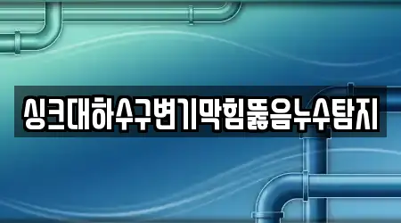 싱크대하수구변기막힘뚫음누수탐지