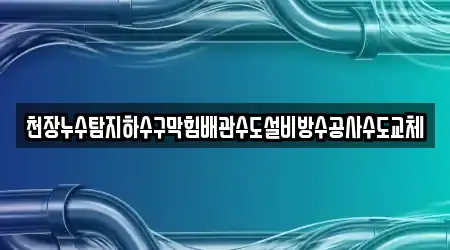 천장누수탐지하수구막힘배관수도설비방수공사수도교체