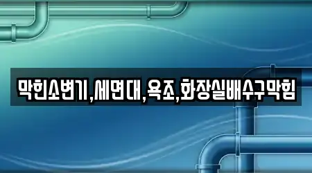 막힌소변기,세면대,욕조,화장실배수구막힘