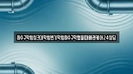 하수구막힘싱크대막힘변기막힘하수구막혔을때배관케어24상담