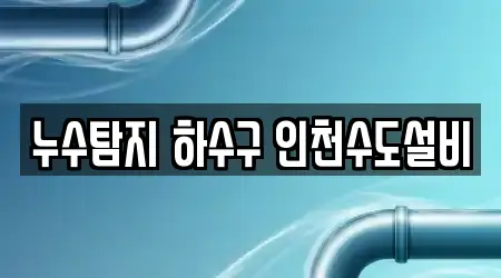 누수탐지 하수구 인천수도설비