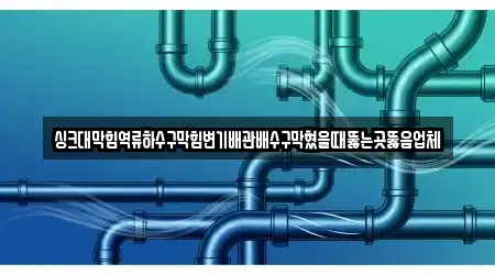 싱크대막힘역류하수구막힘변기배관배수구막혔을때뚫는곳뚫음업체