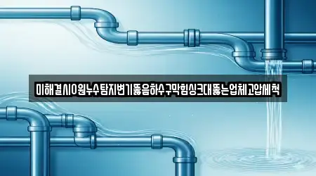미해결시0원누수탐지변기뚫음하수구막힘싱크대뚫는업체고압세척