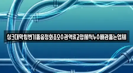 싱크대막힘변기뚫음정화조오수관역류고압세척누수배관뚫는업체