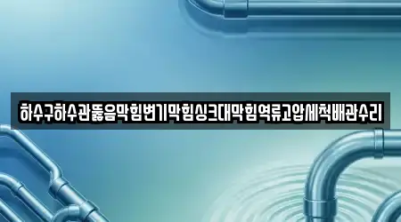 하수구하수관뚫음막힘변기막힘싱크대막힘역류고압세척배관수리