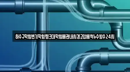 하수구막힘변기막힘씽크대막힘배관내시경고압세척누수방수24시