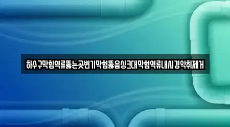 하수구막힘역류뚫는곳변기막힘뚫음싱크대막힘역류내시경악취제거