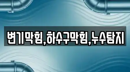 변기막힘,하수구막힘,누수탐지