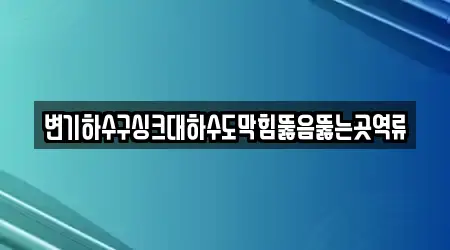 변기하수구싱크대하수도막힘뚫음뚫는곳역류