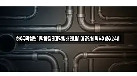 하수구막힘변기막힘씽크대막힘배관내시경고압세척누수방수24시