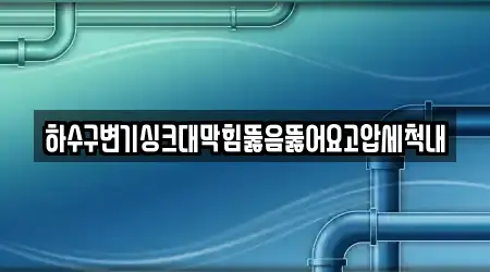 하수구변기싱크대막힘뚫음뚫어요고압세척내