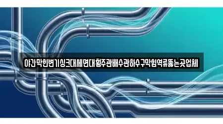야간막힌변기싱크대세면대횡주관배수관하수구막힘역류뚫는곳업체