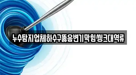 누수탐지업체하수구뚫음변기막힘씽크대역류