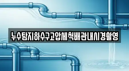 누수탐지하수구고압세척배관내시경촬영