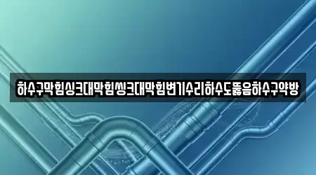 하수구막힘싱크대막힘씽크대막힘변기수리하수도뚫음하수구약방