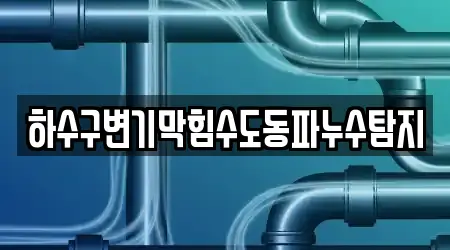 하수구변기막힘수도동파누수탐지