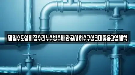 제일수도설비집수리누수방수배관공사하수구싱크대뚫음고압세척