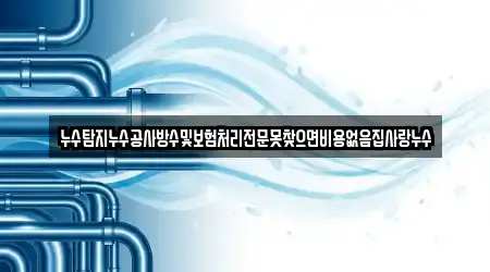 누수탐지누수공사방수및보험처리전문못찾으면비용없음집사랑누수