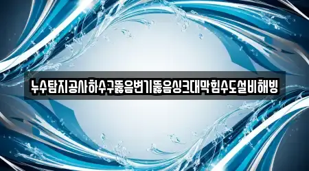 누수탐지공사하수구뚫음변기뚫음싱크대막힘수도설비해빙