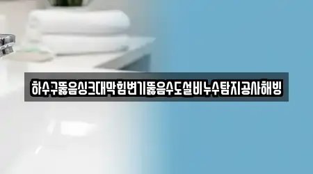 하수구뚫음싱크대막힘변기뚫음수도설비누수탐지공사해빙