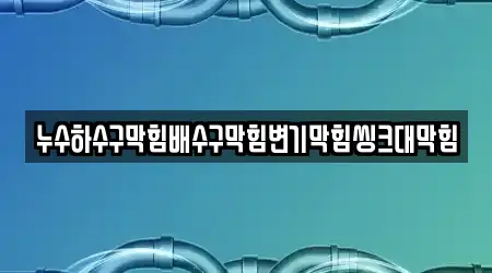 누수하수구막힘배수구막힘변기막힘씽크대막힘