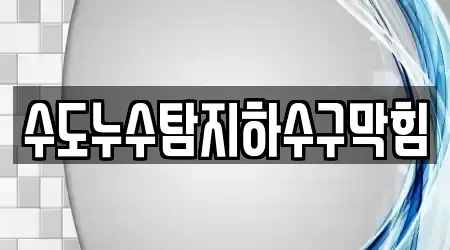 수도누수탐지하수구막힘