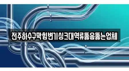전주하수구막힘변기싱크대역류뚫음뚫는업체