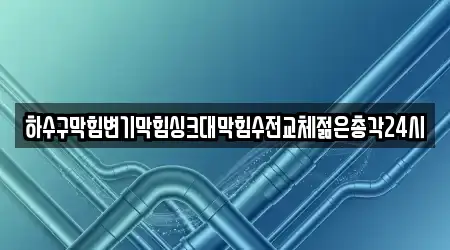 하수구막힘변기막힘싱크대막힘수전교체젊은총각24시
