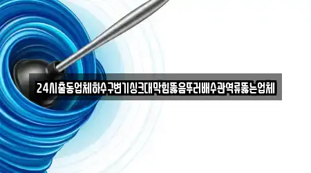 24시출동업체하수구변기싱크대막힘뚫음뚜러배수관역류뚫는업체