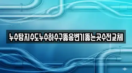 누수탐지수도누수하수구뚫음변기뚫는곳수전교체