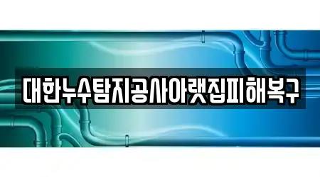 대한누수탐지공사아랫집피해복구