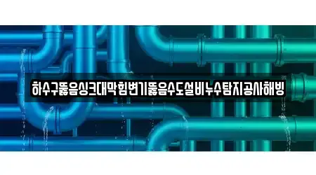 하수구뚫음싱크대막힘변기뚫음수도설비누수탐지공사해빙