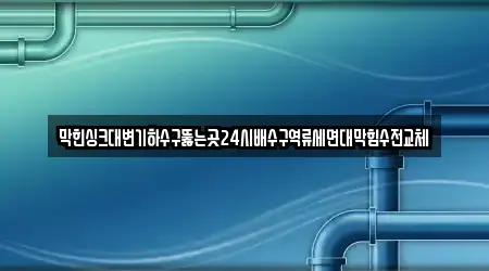 막힌싱크대변기하수구뚫는곳24시배수구역류세면대막힘수전교체