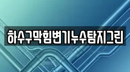 하수구막힘변기누수탐지그린