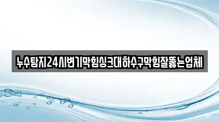 누수탐지24시변기막힘싱크대하수구막힘잘뚫는업체