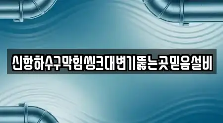 신항하수구막힘씽크대변기뚫는곳믿음설비