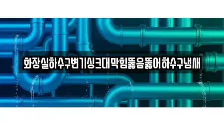 화장실하수구변기싱크대막힘뚫음뚫어하수구냄새