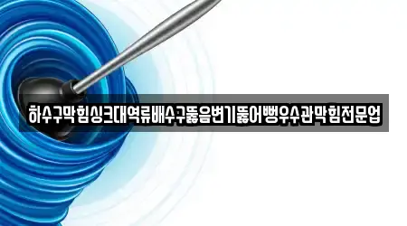 하수구막힘싱크대역류배수구뚫음변기뚫어뻥우수관막힘전문업