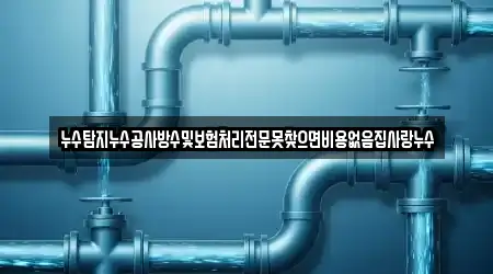 누수탐지누수공사방수및보험처리전문못찾으면비용없음집사랑누수