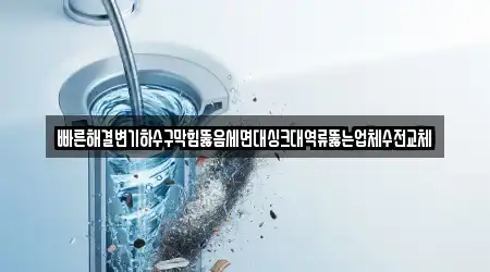 빠른해결변기하수구막힘뚫음세면대싱크대역류뚫는업체수전교체
