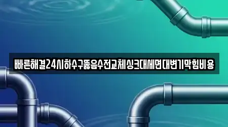 빠른해결24시하수구뚫음수전교체싱크대세면대변기막힘비용