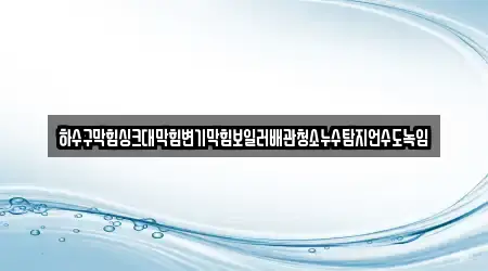 하수구막힘싱크대막힘변기막힘보일러배관청소누수탐지언수도녹임