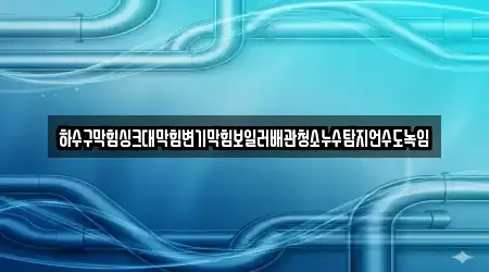 하수구막힘싱크대막힘변기막힘보일러배관청소누수탐지언수도녹임