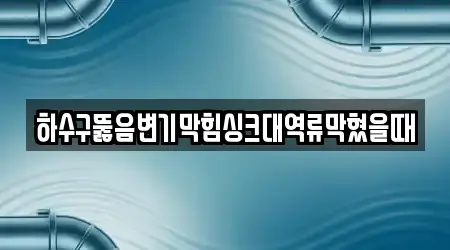 하수구뚫음변기막힘싱크대역류막혔을때