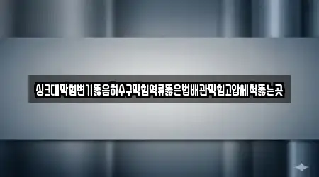 싱크대막힘변기뚫음하수구막힘역류뚫은법배관막힘고압세척뚫는곳