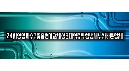 24시영업하수구뚫음변기교체싱크대역류막힘냄새누수빠른업체