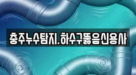 충주누수탐지.하수구뚫음신용사