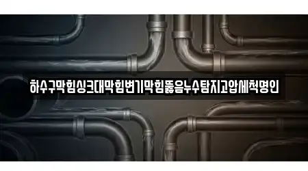 하수구막힘싱크대막힘변기막힘뚫음누수탐지고압세척명인
