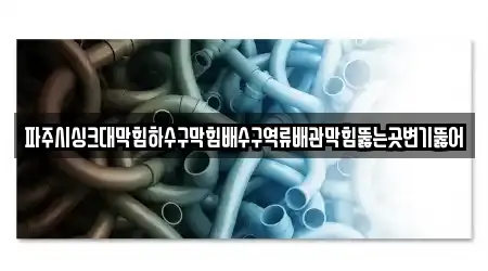 파주시싱크대막힘하수구막힘배수구역류배관막힘뚫는곳변기뚫어